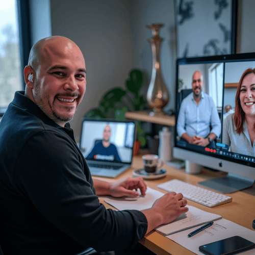 Nic Sigala on a discovery call with 2 clients from a dealership Nic Sigala on a discovery call with 2 clients from a dealership